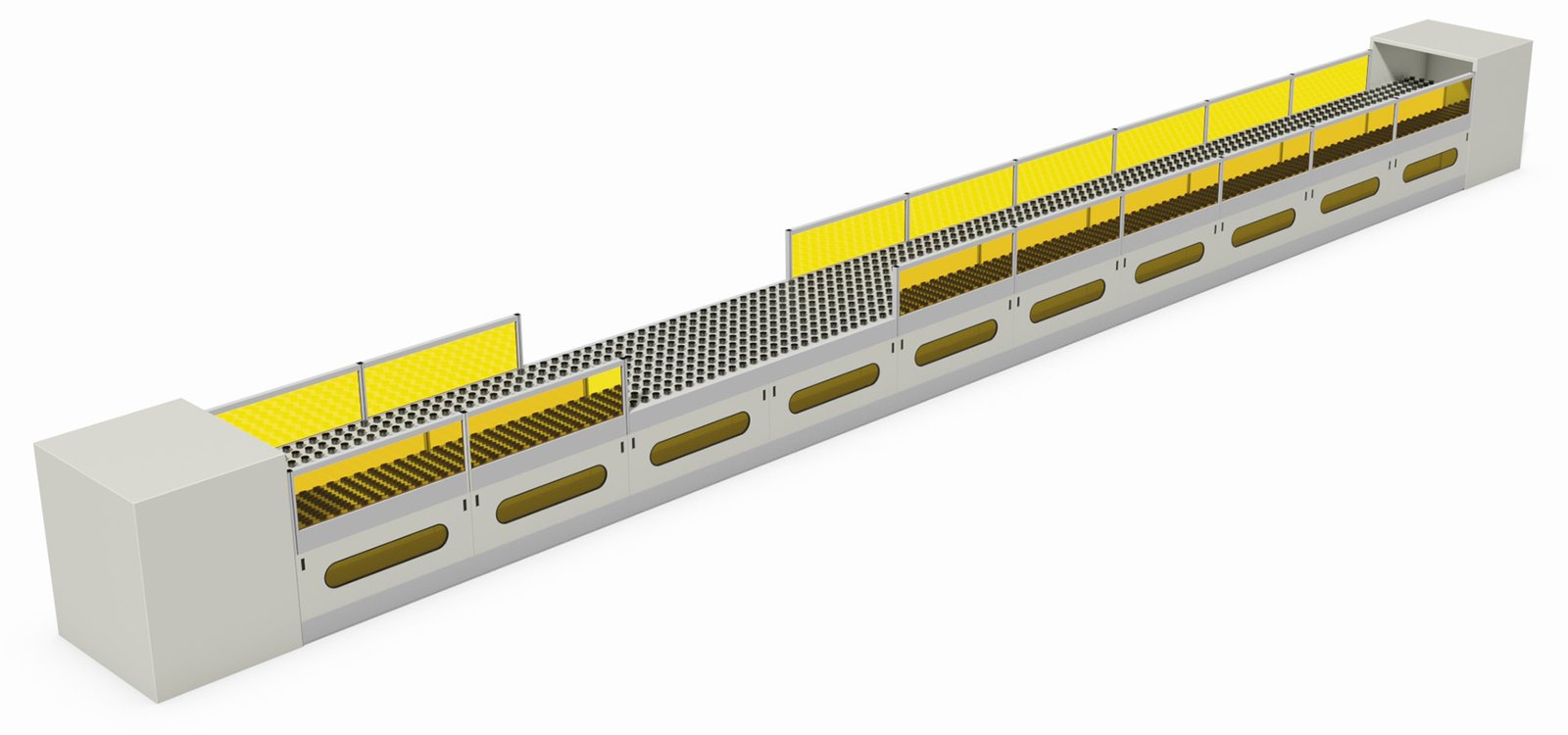 LED light testing conveyor line