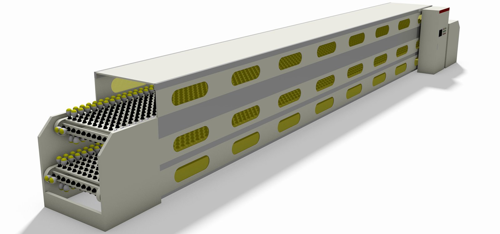 LED light testing conveyor line