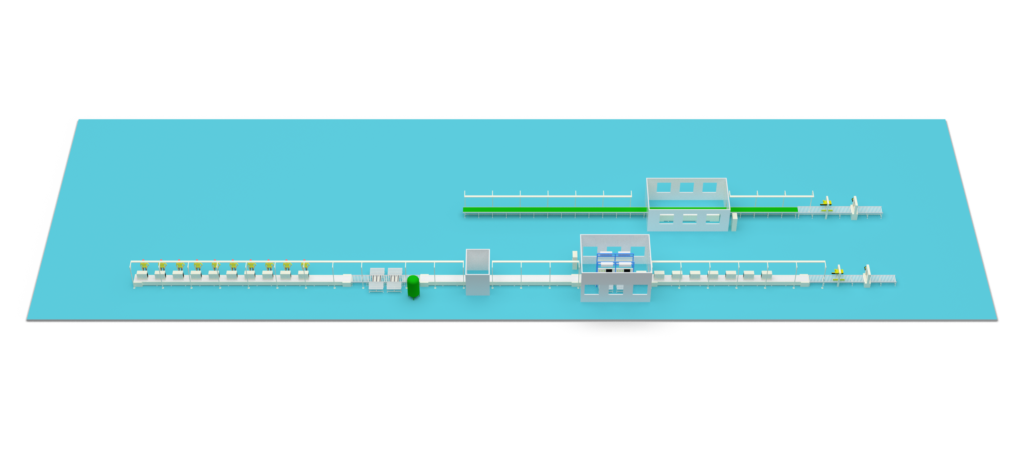 A small-scale domestic air conditioner assembly production line