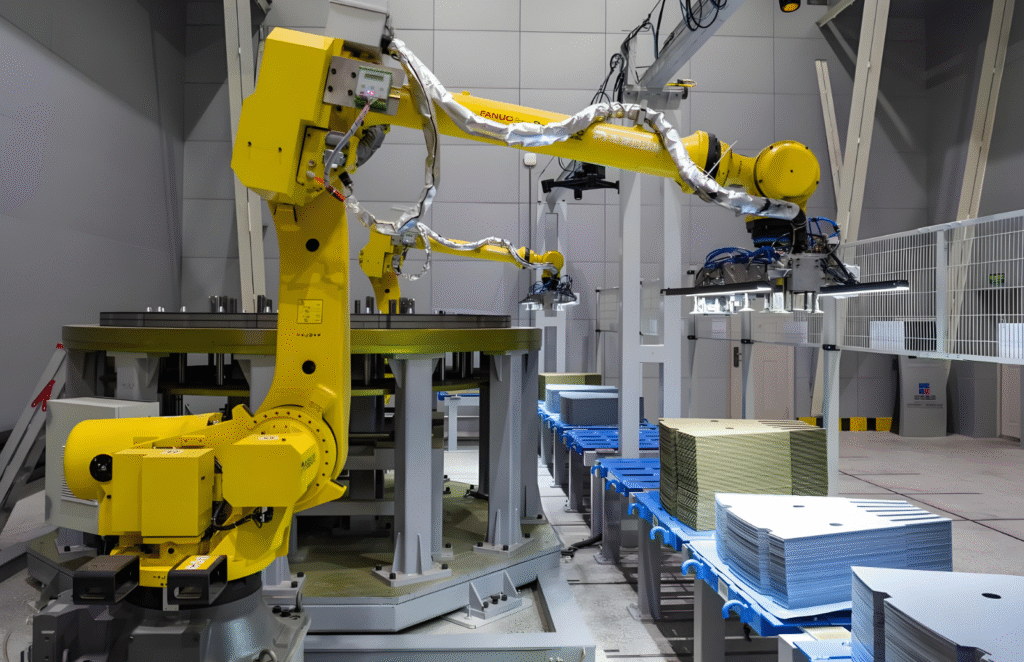 Automatic Stacking Production Equipment for Silicon Steel Sheets Using Industrial Robots