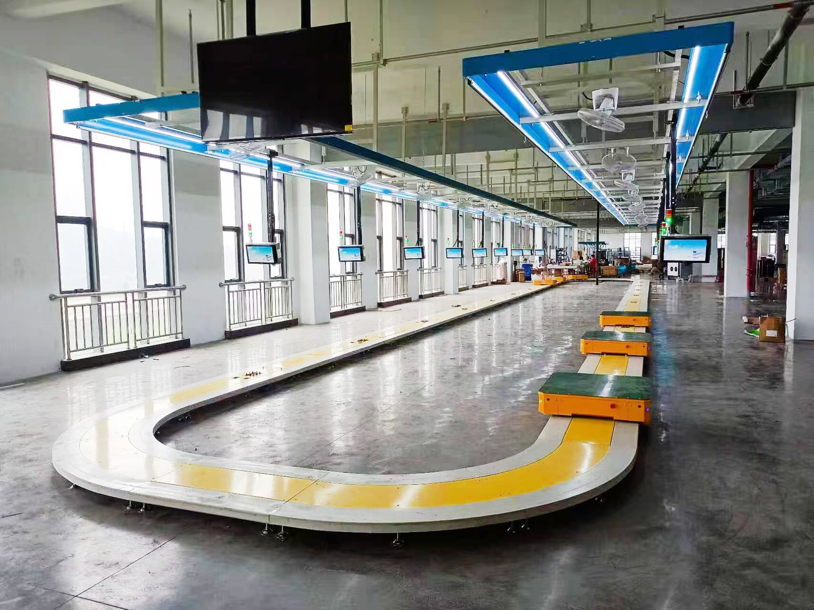 A streamlined assembly line equipment designed for small-batch production.