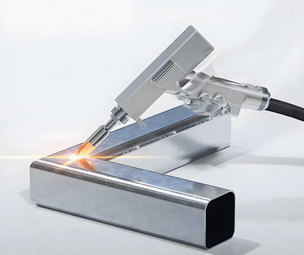 Handheld laser welder for production line applications